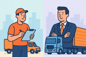 Pieni kuljetusyrittäjä vai suuri logistiikkayritys